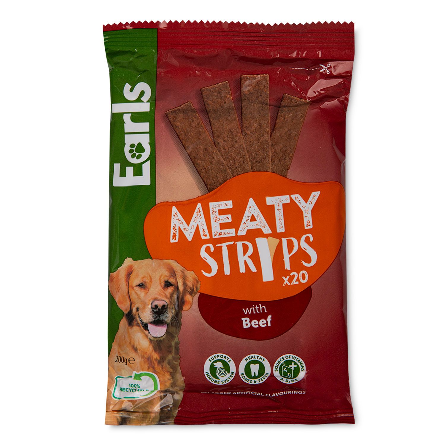 Meaty Beef Strips 200g Earls